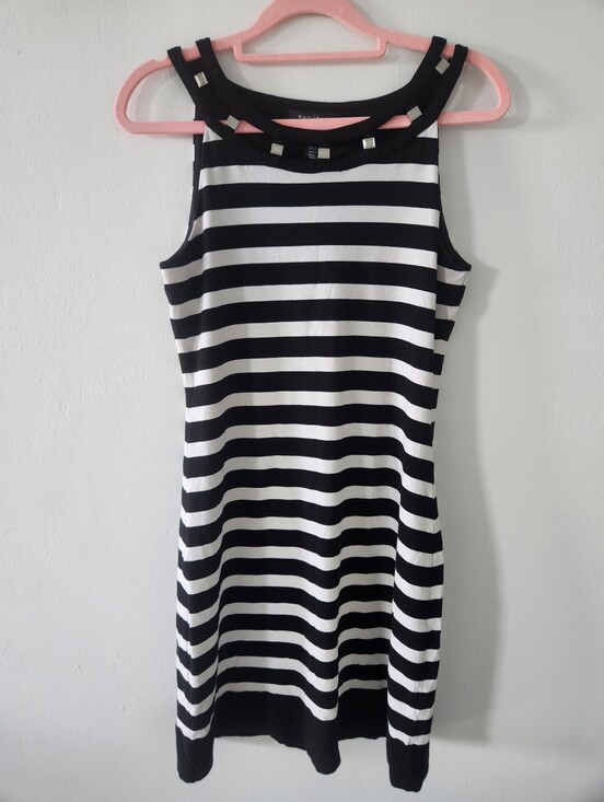 White House Black Market Dresses & Skirts - White House Black Market Sleeveless Dress with Studded Neckline